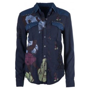 Desigual Koszula Damska Walt L Ciemnoniebieski. Koszule marki Desigual. W wyprzedaży za 335,00 zł.