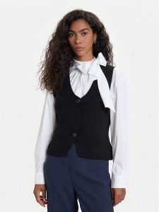 Vero Moda Kamizelka Brisa 10334682 Czarny Regular Fit. Czarne kamizelki Vero Moda, l, bez wzorów, z syntetyku, bez kołnierzyka, bez ramiączek, bez kaptura. Za 139,99 zł.