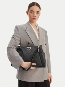 Guess Torebka Karnilla HWOS99 01220 Szary. Szare torebki klasyczne Guess, z aplikacjami, ze skóry, bez dodatków. Za 659,99 zł.