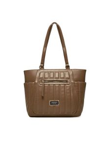 Monnari Torebka BAG5620 Brązowy. Brązowe torebki klasyczne Monnari, bez wzorów, ze skóry, bez dodatków. Za 119,99 zł.