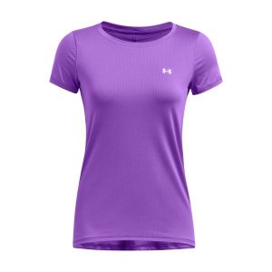 Koszulka Under Armour HeatGear. Fioletowe bluzki Under Armour, bez wzorów, sportowe, bez kołnierzyka, bez ramiączek. W wyprzedaży za 135,55 zł.