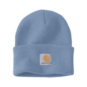 Czapka zimowa Carhartt Acrylic Watch Hat. Niebieskie czapki CARHARTT, bez wzorów, sportowe. Za 82,00 zł.