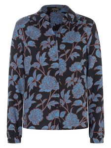 More & More Bluzka w kolorze niebiesko-czarnym rozmiar: 40. Czarne bluzki More & More, s, bez wzorów, z wiskozy, klasyczne, bez kołnierzyka, bez ramiączek. Za 104,64 zł.