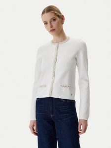 Guess Kardigan W6RR42 Z4422 Écru Regular Fit. Kardigany Guess, z wiskozy. Za 599,99 zł.