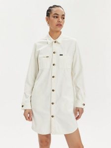 Lee Sukienka jeansowa Unionall 112349527 Écru Regular Fit. Kombinezony Lee, m, bez wzorów, z bawełny, bez kołnierzyka, bez ramiączek. Za 269,99 zł.