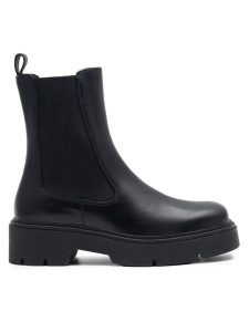 Gino Rossi Botki RST-GALLIE-06 Czarny. Czarne botki Gino Rossi, bez wzorów, ze skóry, bez obcasa, na płaskiej podeszwie, bez zapięcia. Za 349,99 zł.