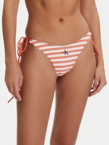 Calvin Klein Swimwear Dół od bikini LV00Q61215 Pomarańczowy. Brązowe bikini Calvin Klein Swimwear, bez wzorów, z syntetyku. Za 189,99 zł.