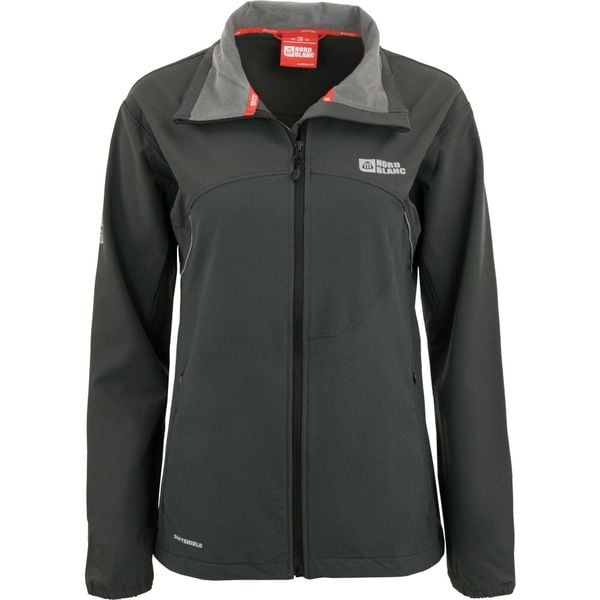 Nordblanc damska kurtka softshell, cienka, grafit, rozmiar 38. Szare kurtki NORBERT BLANC SPORTS, bez wzorów, z softshellu, bez kaptura. Za 268,99 zł.