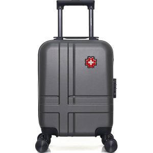 SWISS KOPPER Walizka "Uster" w kolorze szarym - 32 x 42 x 20 cm rozmiar: onesize. Szare walizki SWISS KOPPER, bez wzorów, z materiału. Za 108,99 zł.