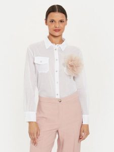 ViCOLO Koszula TB2710 Biały Regular Fit. Białe koszule ViCOLO, bez wzorów, z bawełny, bez kołnierzyka, bez ramiączek. Za 339,99 zł.