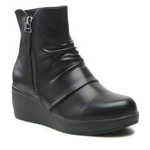 Botki Clara Barson. Czarne botki Clara Barson, bez wzorów, bez obcasa, na koturnie, bez zapięcia. Za 149,99 zł.