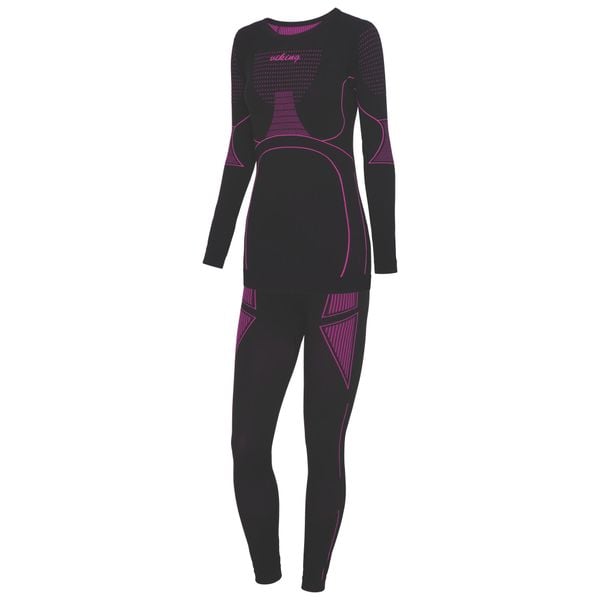 Komplet bielizny termoaktywnej damskiej Viking Etna. Czarne komplety bielizny Viking, bez wzorów. Za 136,10 zł.