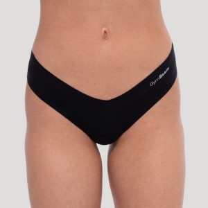 Figi damskie bezszwowe Comfy 3Pak. Czarne figi GYMBEAM, bez wzorów, z elastanu. Za 80,90 zł.