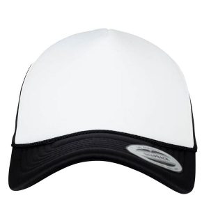 Czapka Z Daszkiem Foam Curved Peak Trucker Cap. Białe czapki FLEXFIT, bez wzorów. Za 51,99 zł.