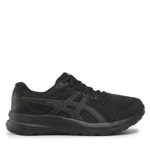Buty do biegania Asics. Czarne buty sportowe ASICS, bez wzorów, bez zapięcia, do biegania. Za 189,99 zł.