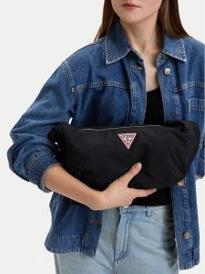 Guess Jeans Torebka CWBEO-GUESS-XC-008-10 Czarny. Czarne torebki klasyczne Guess Jeans, z aplikacjami, z jeansu, bez dodatków. Za 169,99 zł.
