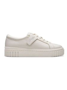Clarks Skórzane sneakersy "Mayhill Walk" w kolorze kremowym rozmiar: 39,5. Brązowe trampki Clarks, bez wzorów, bez zapięcia. Za 267,92 zł.