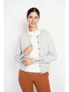 ASSUILI Kardigan w kolorze jasnoszarym rozmiar: 40. Szare kardigany Assuili. Za 162,11 zł.