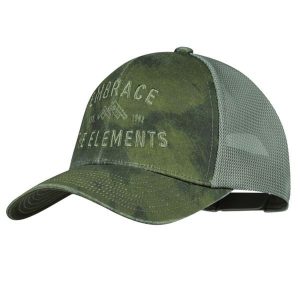 Czapka z daszkiem dla dorosłych Buff Trucker Cap. Zielone czapki Buff, bez wzorów, z bawełny, eleganckie. Za 83,99 zł.