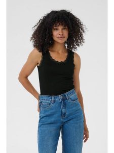 Kaffe Top w kolorze czarnym rozmiar: XL. Czarne topy Kaffe, xl, bez wzorów, bez kołnierzyka, bez ramiączek. Za 78,99 zł.