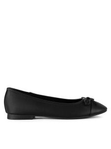 JENNY Baleriny LH24014-1 Czarny. Czarne balerinki Jenny, bez wzorów, z materiału, bez obcasa, bez zapięcia. Za 69,99 zł.