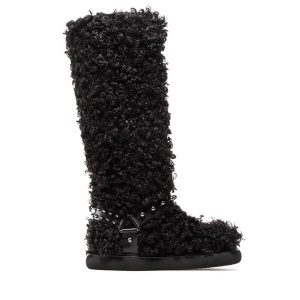 Kozaki Rage Age. Czarne kozaki Rage Age, bez wzorów, bez obcasa, na płaskiej podeszwie, bez zapięcia. Za 539,99 zł.