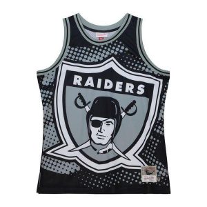 Koszulka NFL Mitchell & Ness Big Face 7.0 Fashion Oakland Raiders. Czarne bluzki MITCHELL & NESS, bez wzorów, sportowe, bez kołnierzyka, bez ramiączek. Za 356,00 zł.
