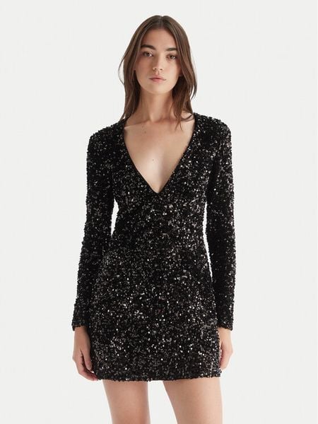 Bardot Sukienka koktajlowa Eida 60054DB Czarny Regular Fit. Czarne kombinezony Bardot, bez wzorów, z syntetyku, wizytowe, bez kołnierzyka, bez ramiączek. Za 328,99 zł.
