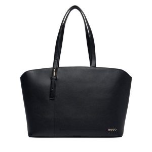 Torebka HUGO. Czarne shopper bag Hugo, bez wzorów, bez dodatków. Za 699,99 zł.