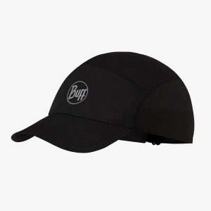 Czapka z daszkiem BUFF SPEED CAP SOLID. Czarne czapki Buff, bez wzorów, sportowe. W wyprzedaży za 97,93 zł.