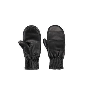 Rękawiczki damskie Barts Bailee. Czarne rękawiczki Barts, bez wzorów, ze skóry. Za 259,50 zł.