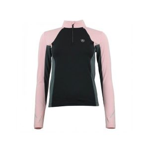 Damska koszulka 1st Skin z zamkiem błyskawicznym Peak Mountain. Czerwone bluzki Peak Mountain, bez wzorów, eleganckie, bez kołnierzyka, bez ramiączek. W wyprzedaży za 170,00 zł.