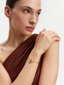 Guess Bransoletka Just Guess JUBB03 113JW Żółte złocenie. Żółte bransoletki Guess, metalowe. Za 149,99 zł.