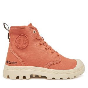 Trapery Palladium. Brązowe buty zimowe Palladium, bez obcasa, bez zapięcia. Za 349,99 zł.
