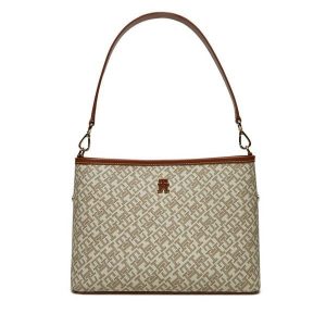 Torebka Tommy Hilfiger. Brązowe torebki klasyczne TOMMY HILFIGER, bez wzorów, bez dodatków. Za 489,99 zł.