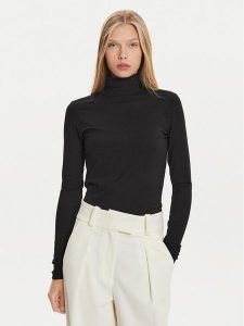 Calvin Klein Golf K20K207747 Czarny Slim Fit. Czarne golfy Calvin Klein, bez wzorów. Za 259,99 zł.