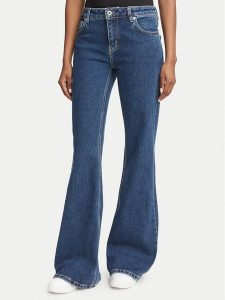 HUGO Jeansy Gelissa_4_B 50569843 Granatowy Flare Fit. Niebieskie jeansy Hugo, bez wzorów, z jeansu. Za 449,99 zł.
