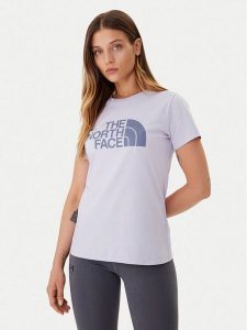 The North Face T-Shirt Easy NF0A8A6D Fioletowy Regular Fit. Fioletowe t-shirty The North Face, s, bez wzorów, z bawełny, bez kołnierzyka, bez ramiączek. Za 119,99 zł.