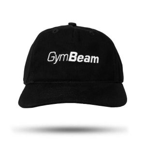 Czapka unisex fitness z zakrzywionym daszkiem Dad Cap. Czarne czapki GYMBEAM, bez wzorów, z bawełny, klasyczne. Za 53,90 zł.