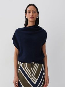 Someday Sweter w kolorze granatowym rozmiar: 40. Niebieskie swetry oversize someday., bez wzorów, bez ramiączek. Za 182,61 zł.