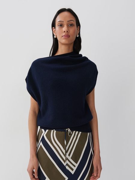Someday Sweter w kolorze granatowym rozmiar: 40. Niebieskie swetry oversize someday., bez wzorów, bez ramiączek. Za 182,61 zł.