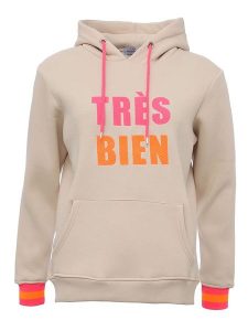 Zwillingsherz Bluza "Keira" w kolorze beżowym rozmiar: S/M. Brązowe bluzy Zwillingsherz, m, bez wzorów, z bawełny, z kapturem. Za 206,45 zł.