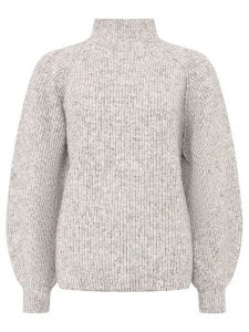 Zwillingsherz Sweter w kolorze szarym rozmiar: L. Szare swetry oversize Zwillingsherz, l, bez wzorów, prążkowane, bez ramiączek. Za 227,31 zł.