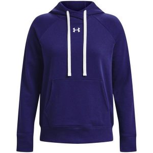 Damska Bluza Z Kapturem Rival Fleece Hoodie. Niebieskie bluzy Under Armour, m, bez wzorów, z kapturem. Za 305,99 zł.