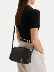 Beverly Hills Polo Club Torebka CEO-BHPC-C-013-09 Czarny. Czarne listonoszki Beverly Hills Polo Club, bez wzorów, z materiału, bez dodatków. Za 199,99 zł.