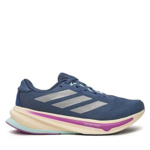 Buty do biegania adidas. Niebieskie buty sportowe ADIDAS, bez wzorów, bez zapięcia, do biegania. Za 469,99 zł.