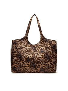 DeeZee Torebka LA482-2343 Brązowy. Brązowe shopper bag DeeZee, bez wzorów, z materiału, bez dodatków. Za 129,99 zł.