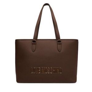 Torebka LOVE MOSCHINO. Brązowe shopper bag LOVE MOSCHINO, bez wzorów, bez dodatków. Za 759,99 zł.