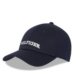 Czapka z daszkiem Tommy Hilfiger. Niebieskie czapki TOMMY HILFIGER, bez wzorów. Za 129,99 zł.