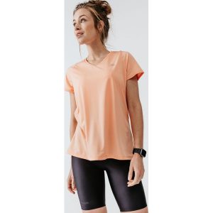 Legginsy do biegania krótkie damskie Kiprun Run 100 Comfort. Czarne legginsy KALENJI, bez wzorów, z elastanu, krótkie. Za 39,99 zł.
